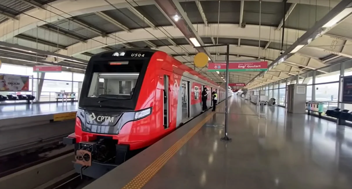 Estação de trem no Aeroporto de Guarulhos